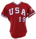 1984 Mike Christ USA Olympic Baseball Team Game Worn Jersey (MEARS LOA)