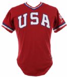 1984 Mike Dunne USA Olympic Baseball Team Game Worn Jersey (MEARS LOA)
