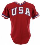 1984 John Scolinos USA Olympic Baseball Team Game Worn Jersey (MEARS LOA)