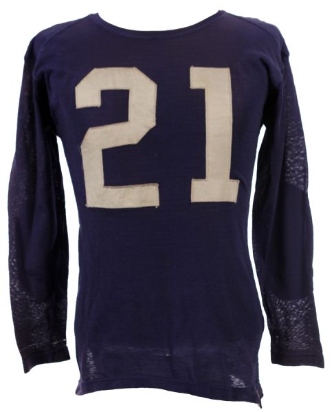 1940-50s Durene #21 Rawlings Game Worn Football Jersey (MEARS LOA)