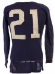 1940-50's Durene #21 Rawlings Game Worn Football Jersey (MEARS LOA)