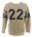 1940-50s Wool #22 Game Worn Football Jersey (MEARS LOA)