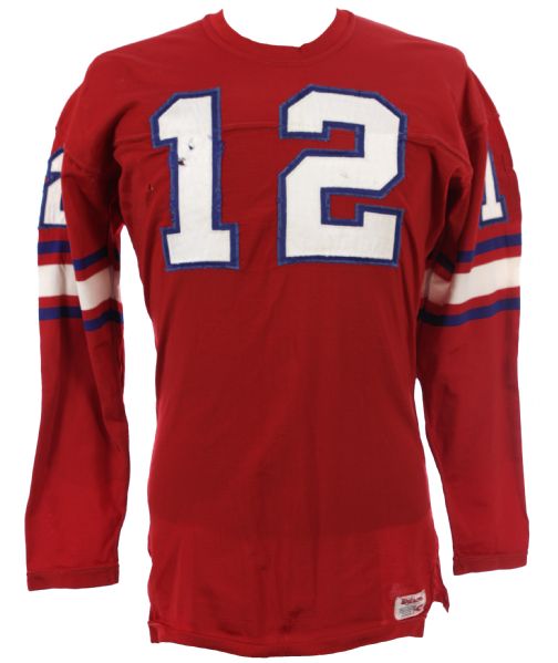 1967-72 Durene #12 Wilson Game Worn Football Jersey (MEARS LOA)