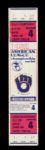 1982 Harvey Kuenn Milwaukee Brewers Signed ALCS Game 4 Ticket (JSA)