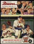 1954 Milwaukee Braves County Stadium Official Scorecard Unscored