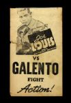 1939 Joe Louis Bob Pastor Tony Galento Title Fight Handbills - Lot of 2