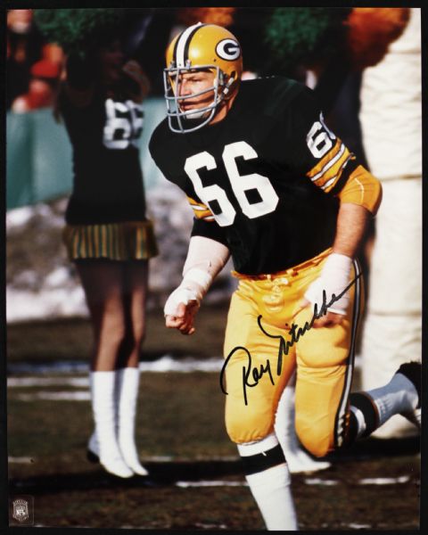 1980s Ray Nitschke Green Bay Packers Signed 8" x 10" Photo (JSA)