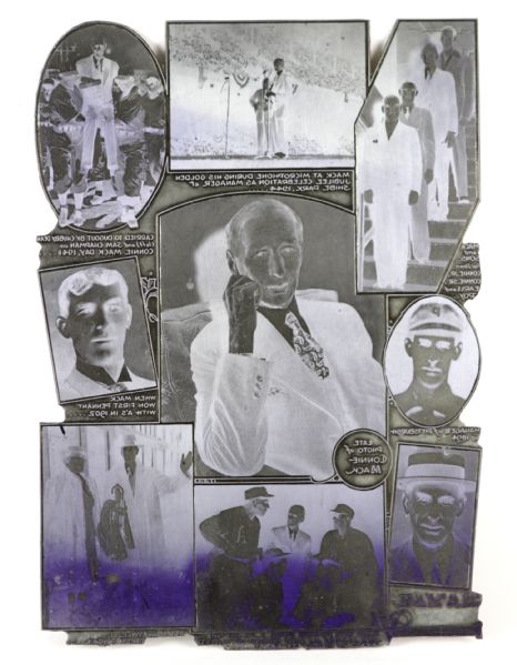 1950s Connie Mack Philadelphia Athletics 11" x 15" Printing Plate