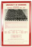 1970-71 Keith Wortman Nebraska Cornhuskers Signed National Champions 12" x 18" Team Photo Display (JSA) Keith Wortman Collection