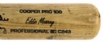 1989-92 Eddie Murray Baltimore Orioles Signed Cooper Professional Model Game Used Bat (MEARS A10/JSA)