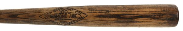 1924 Billy Rhiel Minor League Zinn Beck 100 Diamond Beck Professional Model Game Used Bat (MEARS LOA) Sidewritten "5-22-24"