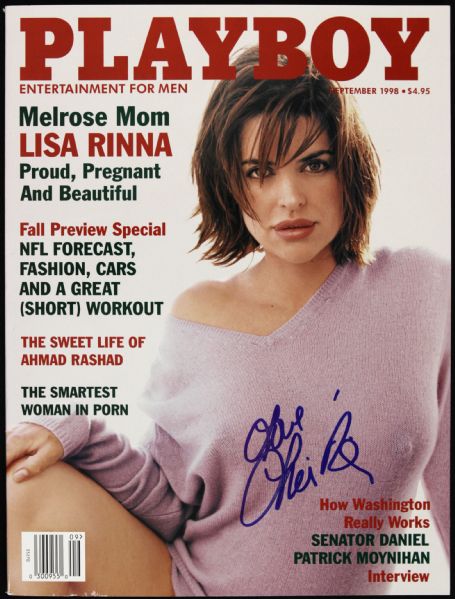 1998 Lisa Rinna Melrose Place Signed Playboy Magazine (JSA)