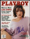 1998 Lisa Rinna Melrose Place Signed Playboy Magazine (JSA)
