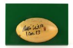 1990's Reggie White Green Bay Packers Signed Foam Cheese Football w/ Display Stand (JSA)