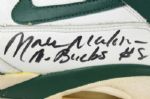 1992-93 Moses Malone Milwaukee Bucks Signed Game Worn Shoes (MEARS LOA/JSA)