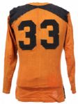 1940's Orange #33 Durene Game Worn Football Jersey (MEARS LOA)