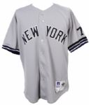 1995 Paul ONeill New York Yankees Game Worn Road Jersey w/ Mickey Mantle Memorial Armband & Seven (MEARS A10)