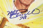 1986 Mickey Mantle Frank Robinson Ernie Banks Mike Schmidt Signed Ron Lewis 500 HR Club Mounted 18 x 24 Print (JSA)