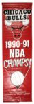 1991-96 Chicago Bulls City of Chicago 30 x 99 Street Banners - Lot of 4 w/ 1 Signed by Scottie Pippen (JSA)