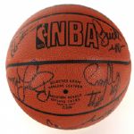 1992-93 Milwaukee Bucks Team Signed Spalding Official NBA Basketball w/ 14 Signatures (MEARS LOA)