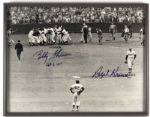 1980s Bobby Thomson Ralph Branca Shot Heard Round the World Signed 11" x 14" Framed Photo (JSA)