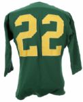 1957-59 University of Oregon Game Worn Durene Football Jersey w/ 6 Button Crotch Piece (MEARS LOA)