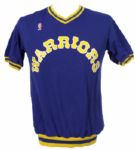 1986 Golden State Warriors Game Worn Shooting Shirt (MEARS LOA)
