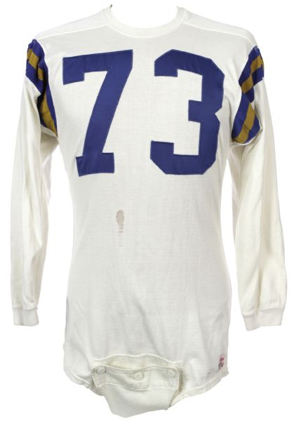 1967-72 Game Worn Durene Football Jersey w/ 6 Button Crotch Piece (MEARS LOA)