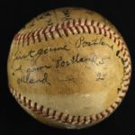1941 Victor Devincenzi Oakland Oaks General Manager Signed Game Used PCL Baseball (MEARS LOA)