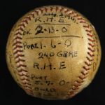 1941 Victor Devincenzi Oakland Oaks General Manager Signed Game Used PCL Baseball (MEARS LOA)