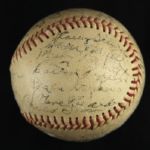 1946 Oakland Oaks PCL Team Signed Baseball w/ 30 Signatures Including Casey Stengel, Pete Fox & More (JSA)