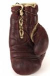 1930's Joe Louis Heavyweight Champion Signed Sparring Glove (MEARS LOA) Collection of Louis's Barber