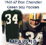1965-67 Don Chandler Green Bay Packers Game Worn Home Jersey w/ Over 20 Team Repairs (MEARS A10)
