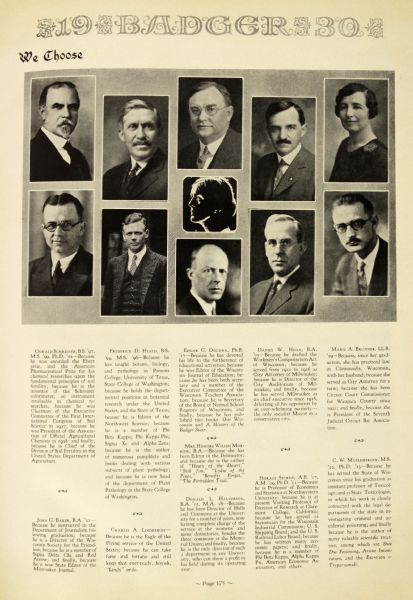 1930 University of Wisconsin The Badger Volume XLIV Yearbook w/ Charles Lindbergh