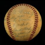 1959 Cleveland Indians Team Signed Baseball w/ 28 Signatures Including Minnie Minoso, Rocky Covalito, Bob Lemon & More (JSA)