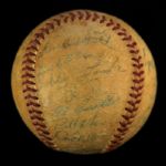 1959 Cleveland Indians Team Signed Baseball w/ 28 Signatures Including Minnie Minoso, Rocky Covalito, Bob Lemon & More (JSA)
