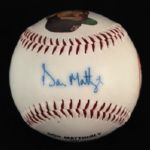 1987 circa Don Mattingly New York Yankees Single Signed Fotoball (Raymond Schulte COA)