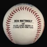 1987 circa Don Mattingly New York Yankees Single Signed Fotoball (Raymond Schulte COA)