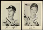 1953 Milwaukee Braves Spic N Span 7 x 10 Cards - Lot of 13 w/ 11 Signed Including Spahn, Mathews & More (JSA) 