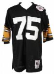2000s Joe Greene Pittsburgh Steelers Signed Mitchell & Ness Throwback Jersey (JSA)