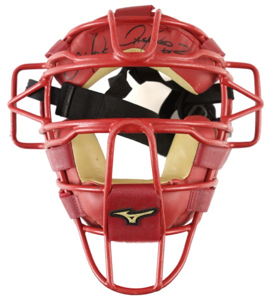 2010 Victor Martinez Boston Red Sox Signed Game Worn Catchers Mask (MEARS LOA/JSA)