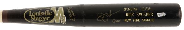 2011 Nick Swisher New York Yankees Louisville Slugger Professional Model Game Used Bat (MEARS A7/MLB Hologram)