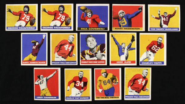 1948 Leaf Football Cards - Collection of 14 w/ Kenny Washington, Ted Fritsch, Pat Harder Error & More