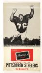 1961-62 Gene Lipscomb John Henry Johnson Pittsburgh Steelers Black Label Beer 8.5 x 16 Posters