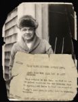 1922 Babe Ruth New York Yankees Wearing a Coonskin Cap During the Offseason Original 6.5" x 8.5" Photo