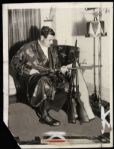 1935 Babe Ruth New York Yankees Cleans His Rifles Original 6" x 8" Photo