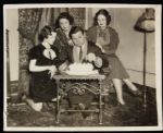 1934 Babe Ruth New York Yankees Celebrates 40th Birthday w/ Family Original 8" x 10" Photo