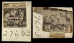 1930 Babe Ruth New York Yankees Teaches Mac The Fundamentals Original Photos - Lot of 7