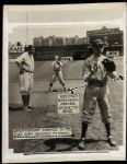 1930 Babe Ruth New York Yankees Teaches Mac The Fundamentals Original Photos - Lot of 7