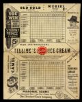 1939 Cleveland Indians First Night Game at Cleveland Stadium Program (Unscored)